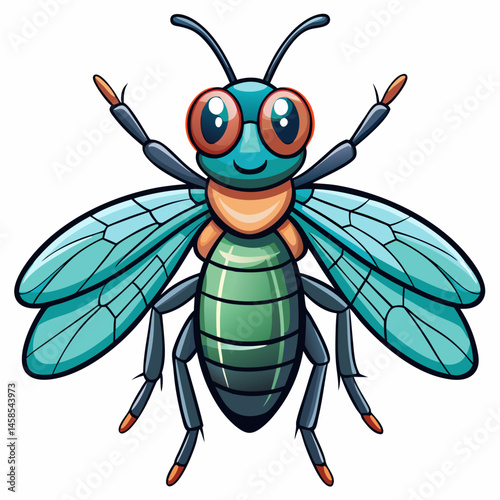 bee on white background