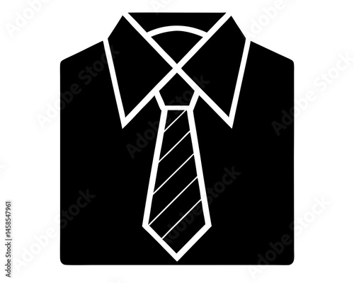shirt and tie silhouette vector illustration