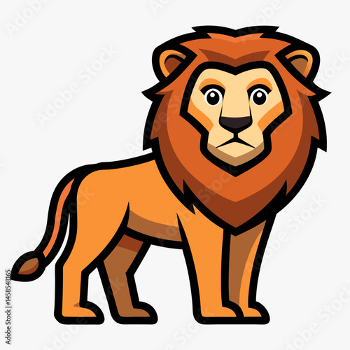 sleek design lion vector 