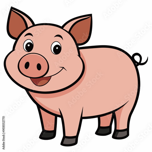 sleek design pig vector