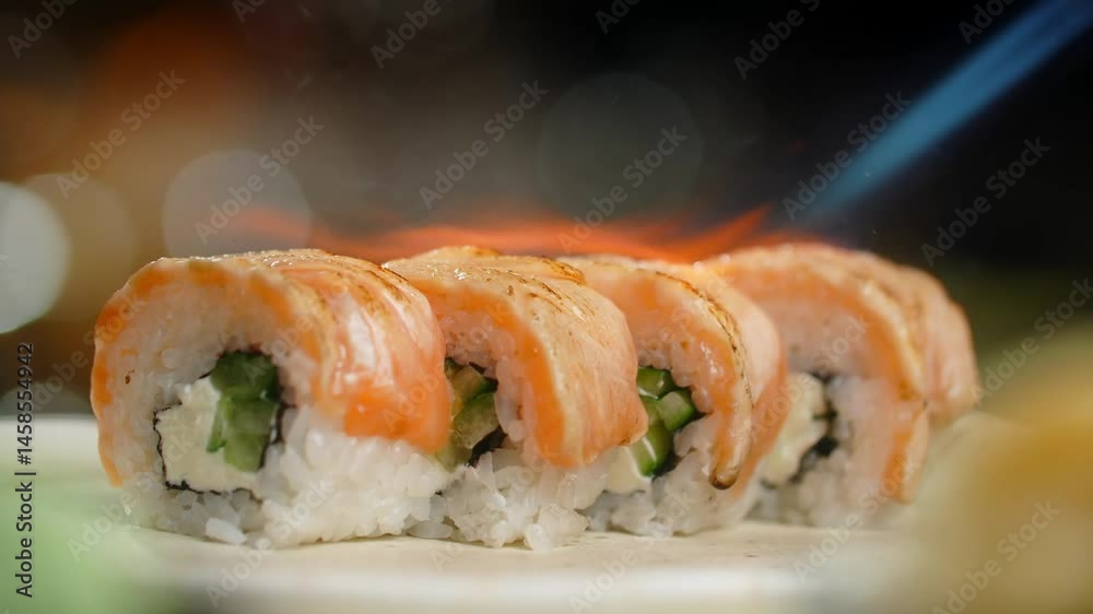 sushi with salmon sushi with salmon