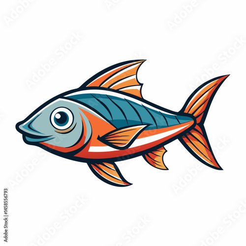 vector illustration of a tetra fish