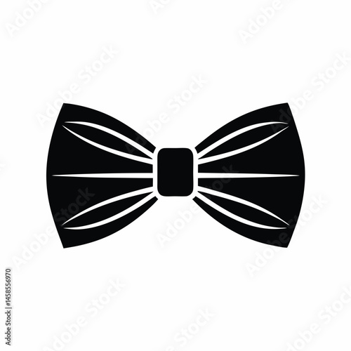 bow tie silhouette vector illustration