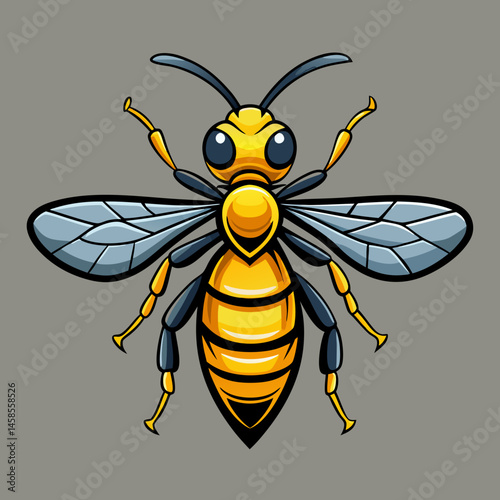 sleek design wasp vector 