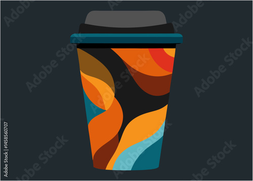 Bold coffee cup design
