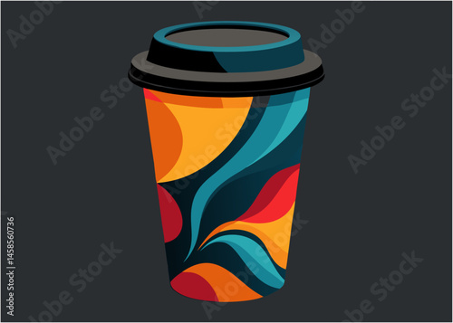 Bold coffee cup design