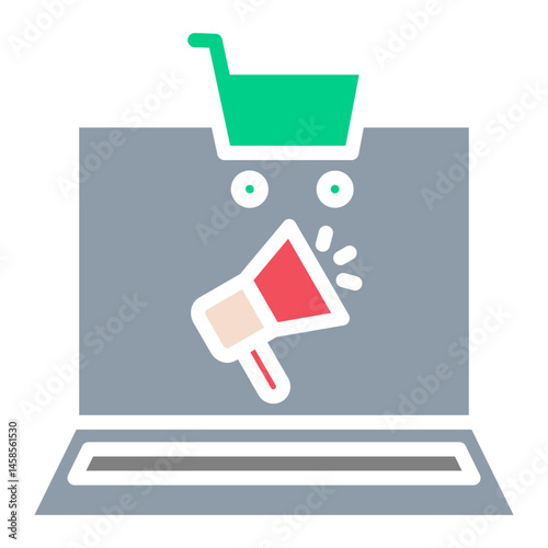 Online Marketing Glyph Color Icon