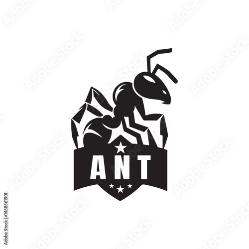 ant vector silhouette clip art logo illustration