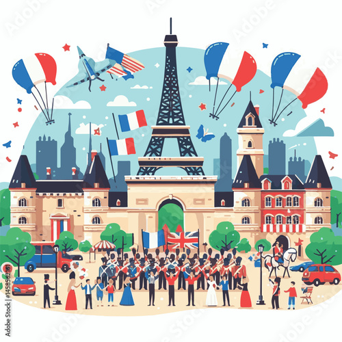 france, celebration, background, flag, holiday, illustration, freedom, paris, french, national, bastille day, bastille, banner, independence, vector, july, symbol, design, europe, patriotic, poster, b