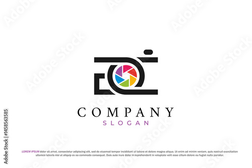 letter g and c photography studio camera lens logo
