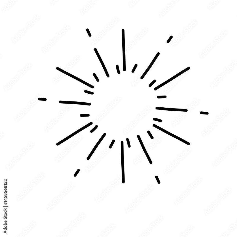 Obraz premium Doodle Sketch Starburst 