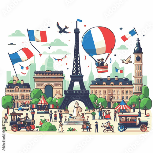 france, celebration, background, flag, holiday, illustration, freedom, paris, french, national, bastille day, bastille, banner, independence, vector, july, symbol, design, europe, patriotic, poster, b