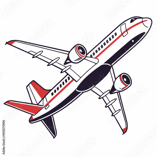 airplane, vector, white background