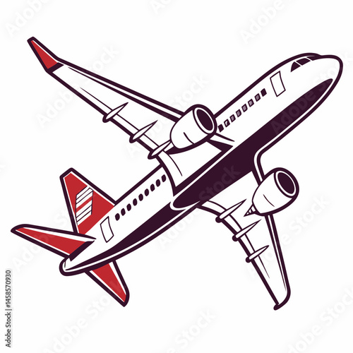 airplane, vector, white background