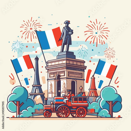 france, celebration, background, flag, holiday, illustration, freedom, paris, french, national, bastille day, bastille, banner, independence, vector, july, symbol, design, europe, patriotic, poster, b