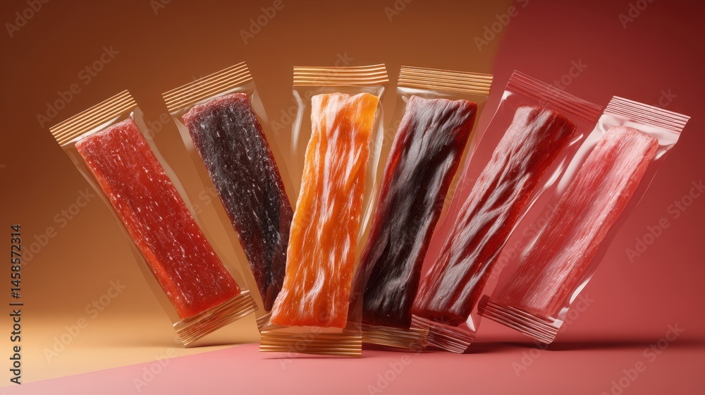 Colorful Strips of Candy Perfect for Sweet Treat Lovers and Snackers