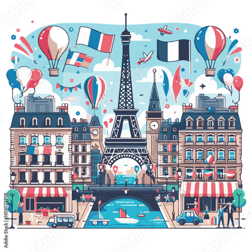 france, celebration, background, flag, holiday, illustration, freedom, paris, french, national, bastille day, bastille, banner, independence, vector, july, symbol, design, europe, patriotic, poster, b