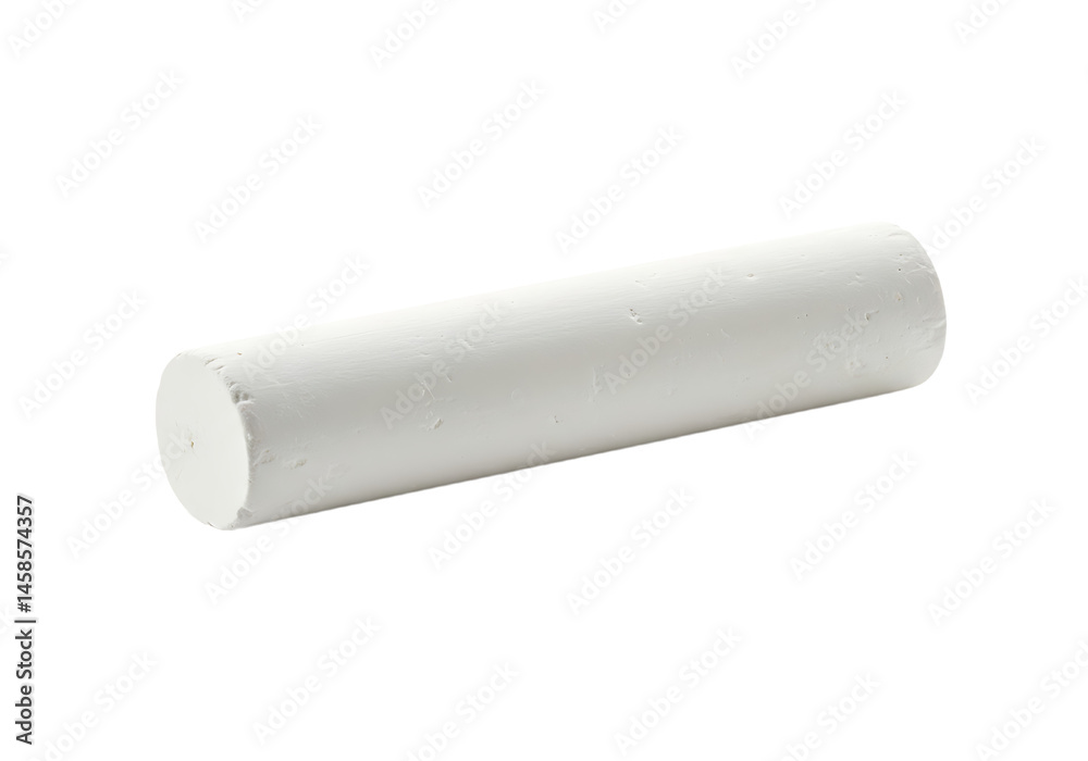 Isolated chalk piece, embodying minimalistic artistry on a clean white backdrop