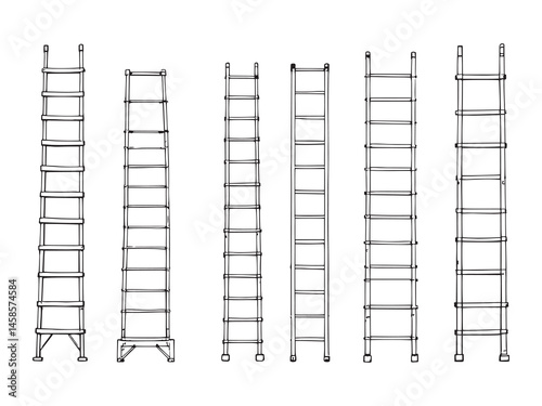 Minimalist Extension Ladder Outline Set