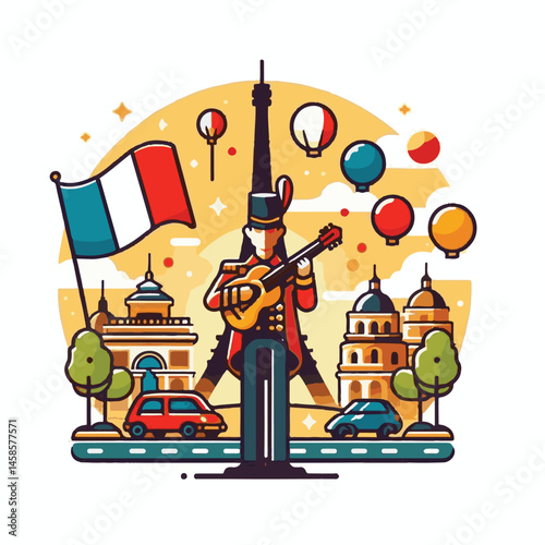 france, celebration, background, flag, holiday, illustration, freedom, paris, french, national, bastille day, bastille, banner, independence, vector, july, symbol, design, europe, patriotic, poster, b