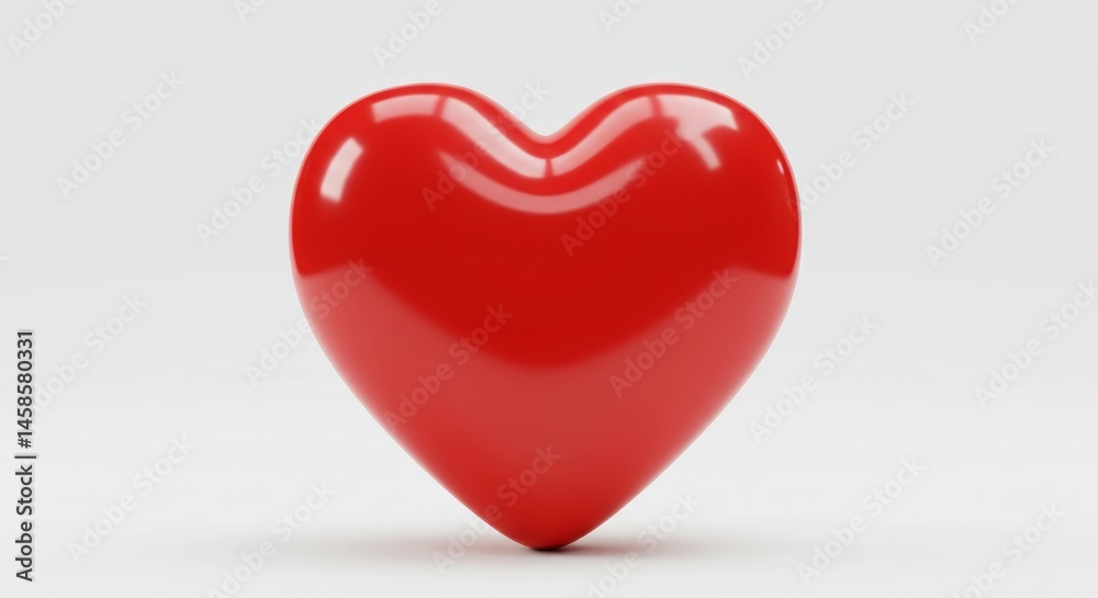 Radiant Red Heart Symbolizing Love, Passion, and Valentine's Day Render Radiant Red Heart Symbolizing Love, Passion, and Valentine's Day Render