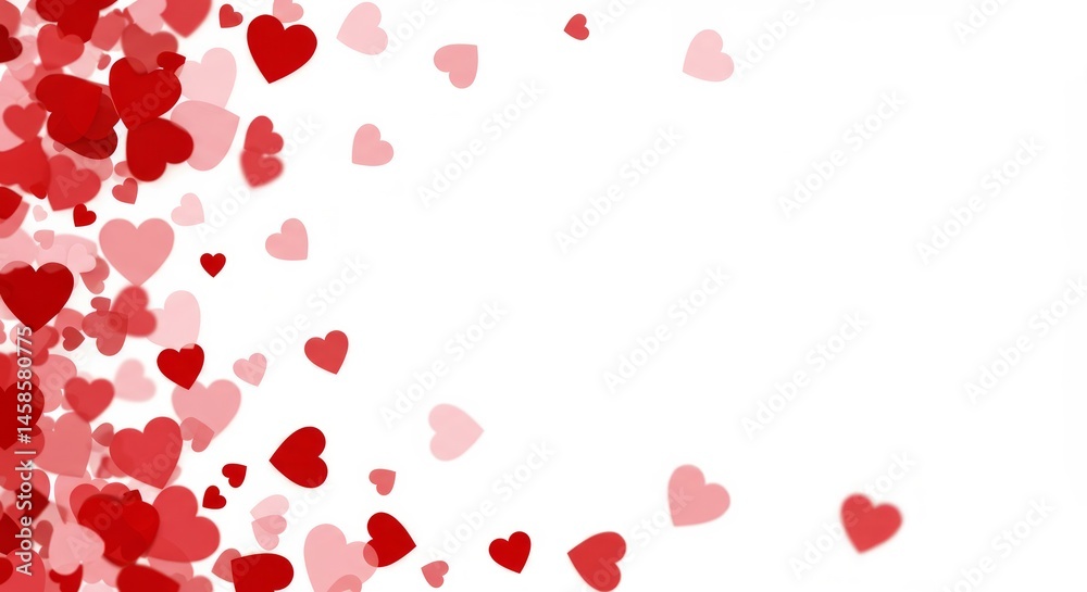 Romantic Heart Confetti Design for Valentine's Day Celebrations and Love Themes Romantic Heart Confetti Design for Valentine's Day Celebrations and Love Themes