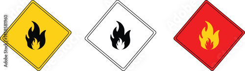 Inflammable sign 