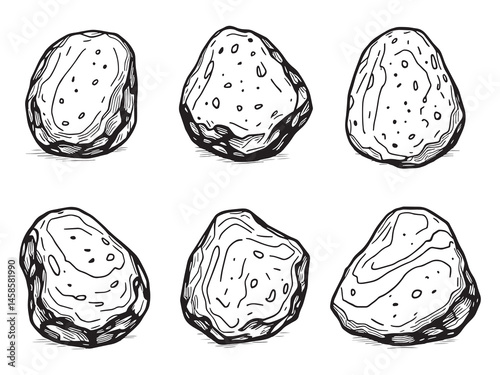 Clean Gravel Drawing Vector Pack