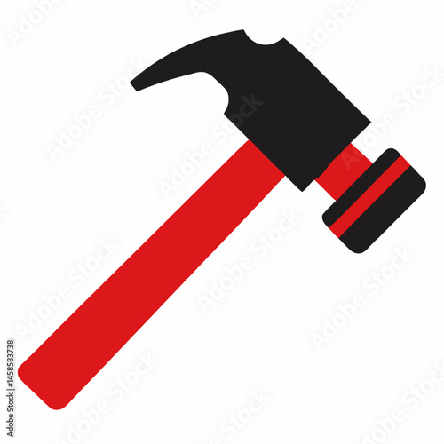 hammer icon silhouette vector illustration
