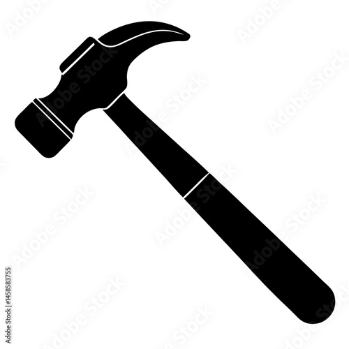 hammer silhouette vector illustration