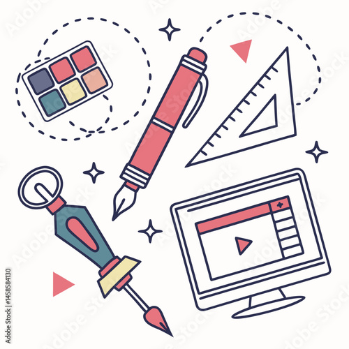 cut out, icon set, art, computer graphic, illustration, symbol, vector, icon symbol, curve, horizontal, outline, design element, modern, technology, circle, design, digitally generated image, sign, wo