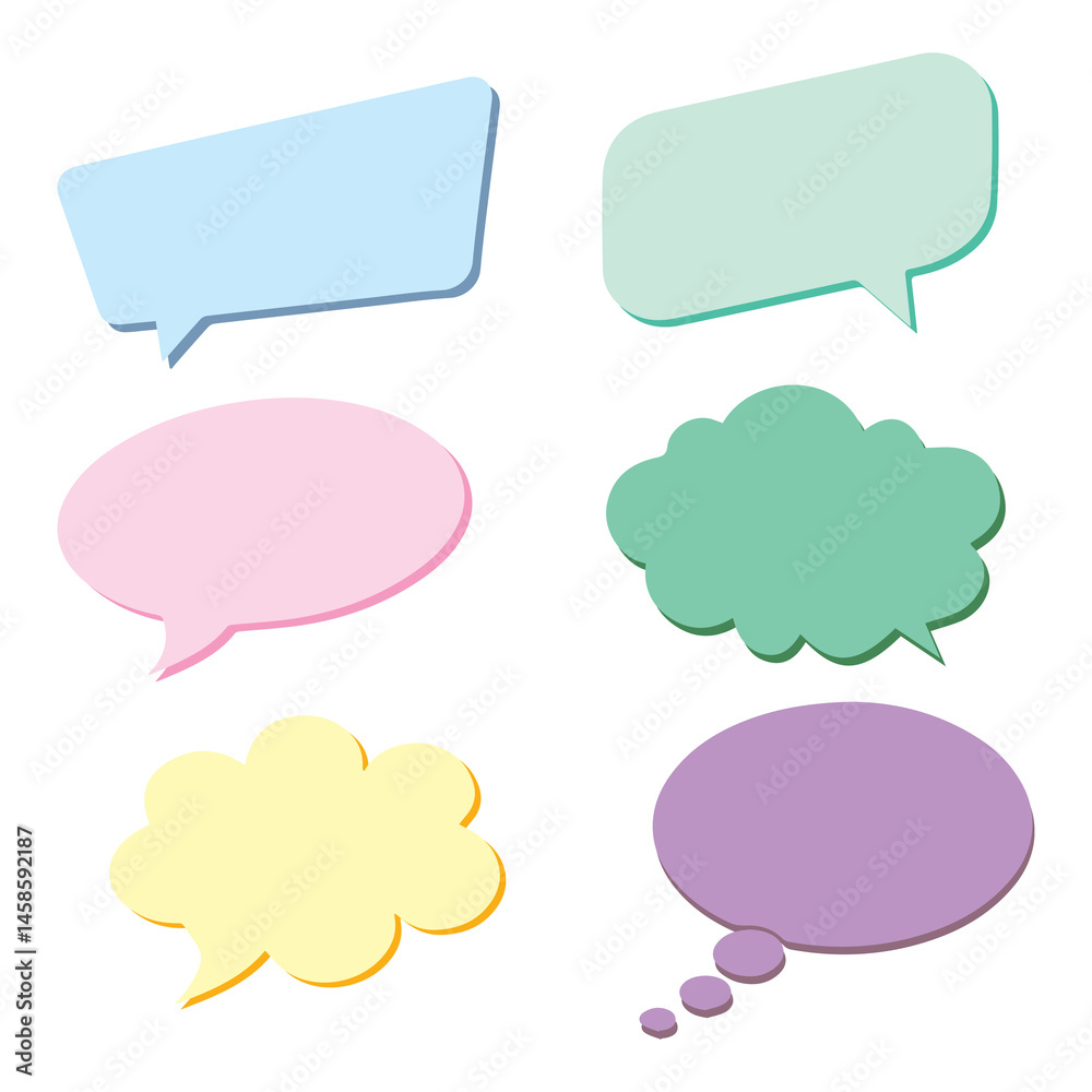 set of speech bubbles set of speech bubbles
