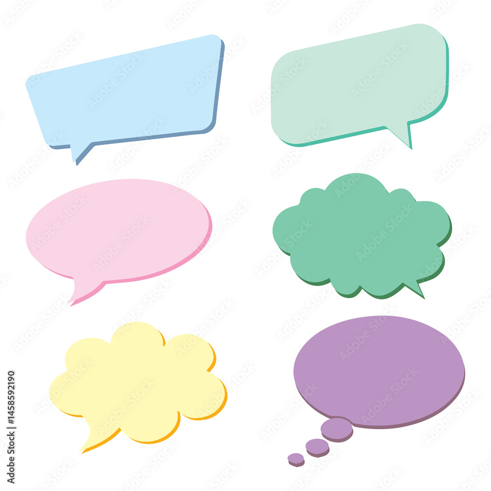 set of speech bubbles set of speech bubbles