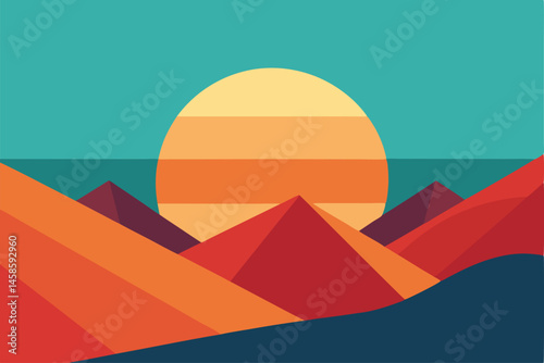 vector illustration of an abstract landscape