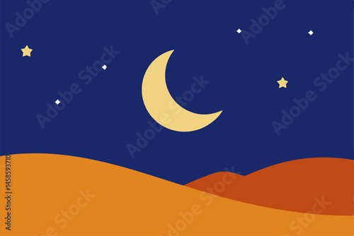 night sky with moon
