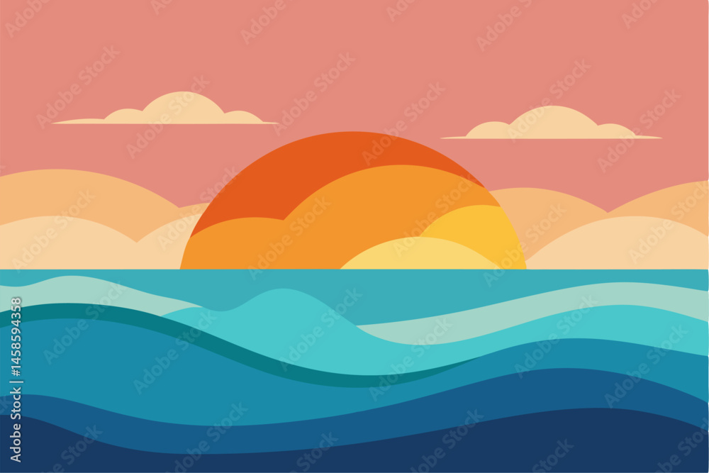 vector illustration of the sea vector illustration of the sea