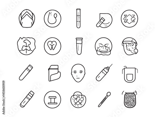 Detailed Dermatologist Line Art for Wellness and Skincare Designs