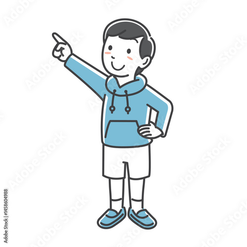 指差す男の子