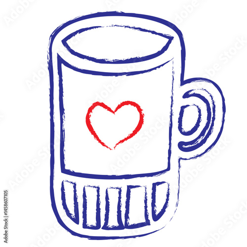hand drawn vector illustration of a cup of coffee