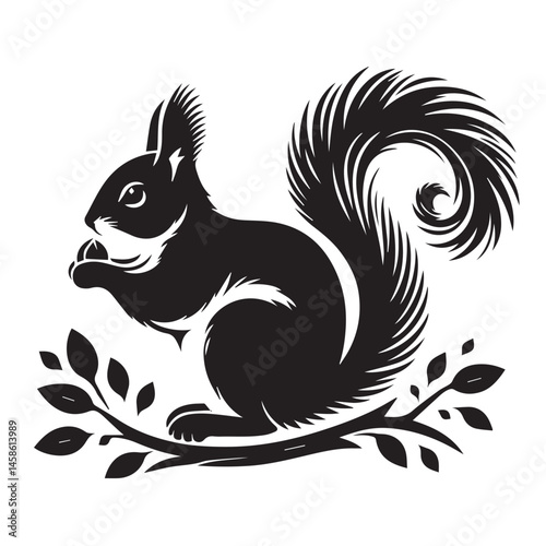 Wallpaper Mural skunk silhouette, skunk line art silhouette, skunk svg, vector illustration, skunk vector silhouette icon - , ideal for wildlife, safari, and animal-themed illustrations, Skunk in the Autumn. Torontodigital.ca
