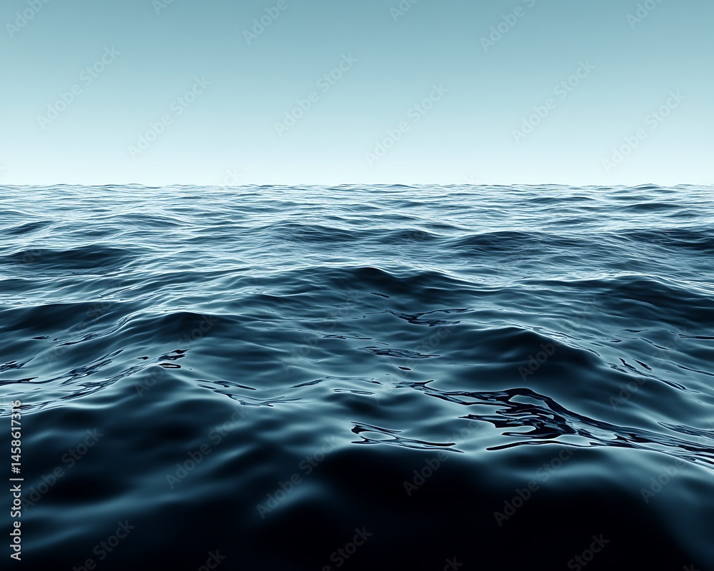 Fototapeta premium Serene ocean view, calm waters