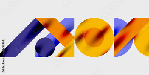 Abstract colorful design features overlapping ribbons, circles, text AXON. Modern aesthetic, vibrant hues, simple background.