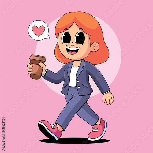 Business Woman with Coffee Cup