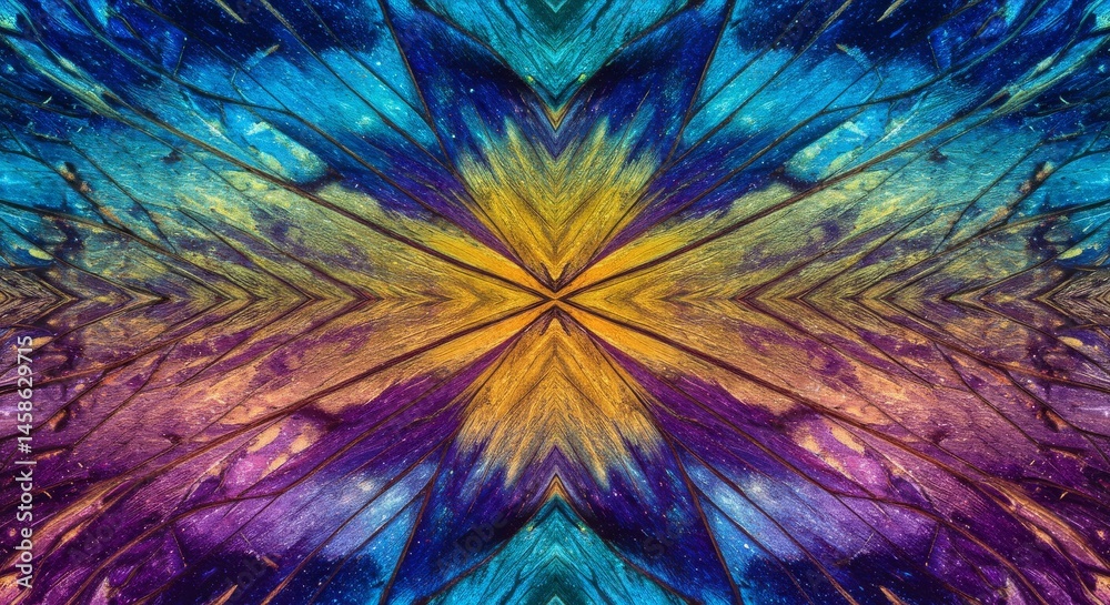 Obraz premium Colorful symmetrical abstract painting design.