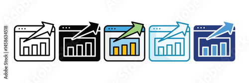 Web Traffic Icon Set Multiple Style Collection