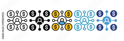 Affiliate Marketing Icon Set Multiple Style Collection