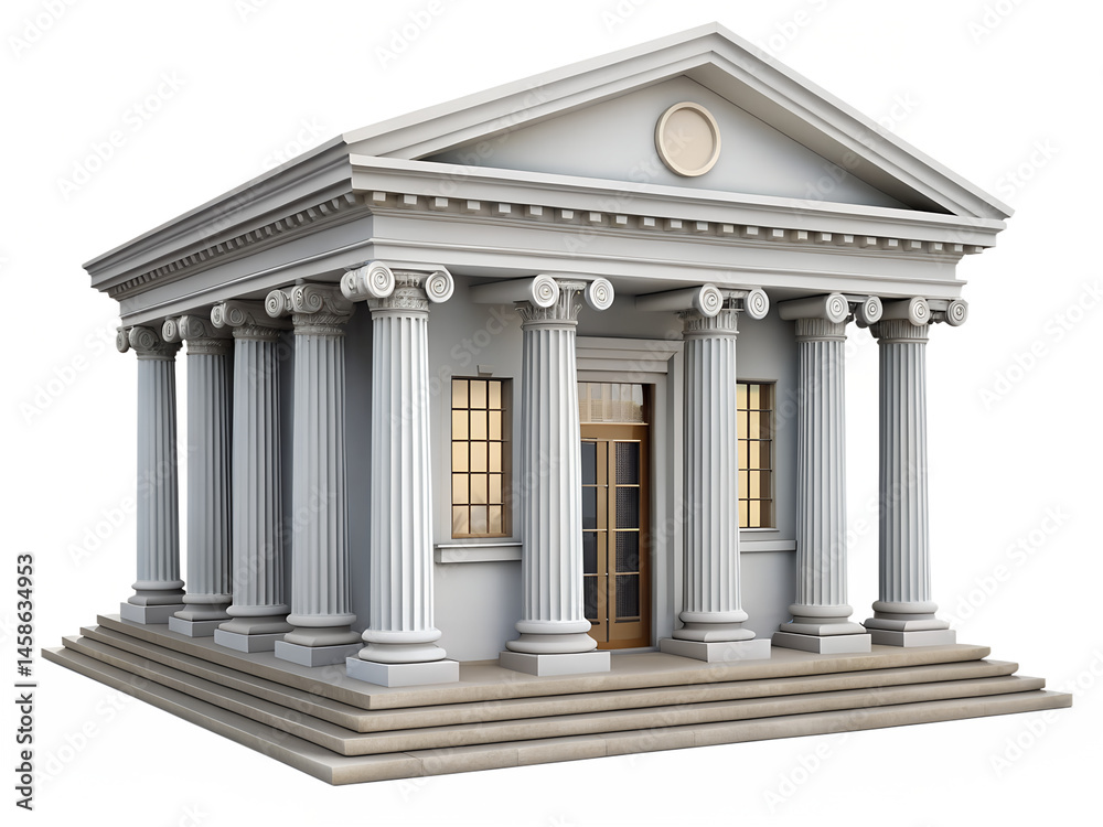 classical column isolated on white classical column isolated on white