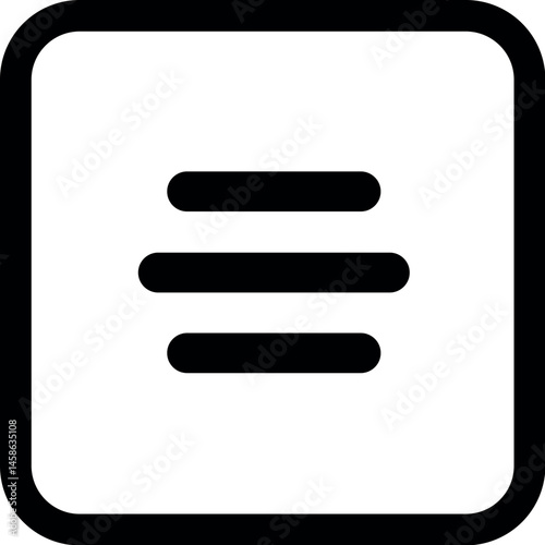 Ícones de Menu Minimalistas em Estilo Flat – UI/UX, Web e Mobile, perfeitos para interfaces de usuário (UI/UX), design de aplicativos mobile, web - Minimalist Menu Icons in Flat Style – UI/UX, Web