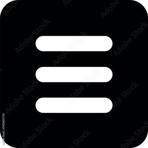 Ícones de Menu Minimalistas em Estilo Flat – UI/UX, Web e Mobile, perfeitos para interfaces de usuário (UI/UX), design de aplicativos mobile, web - Minimalist Menu Icons in Flat Style – UI/UX, Web