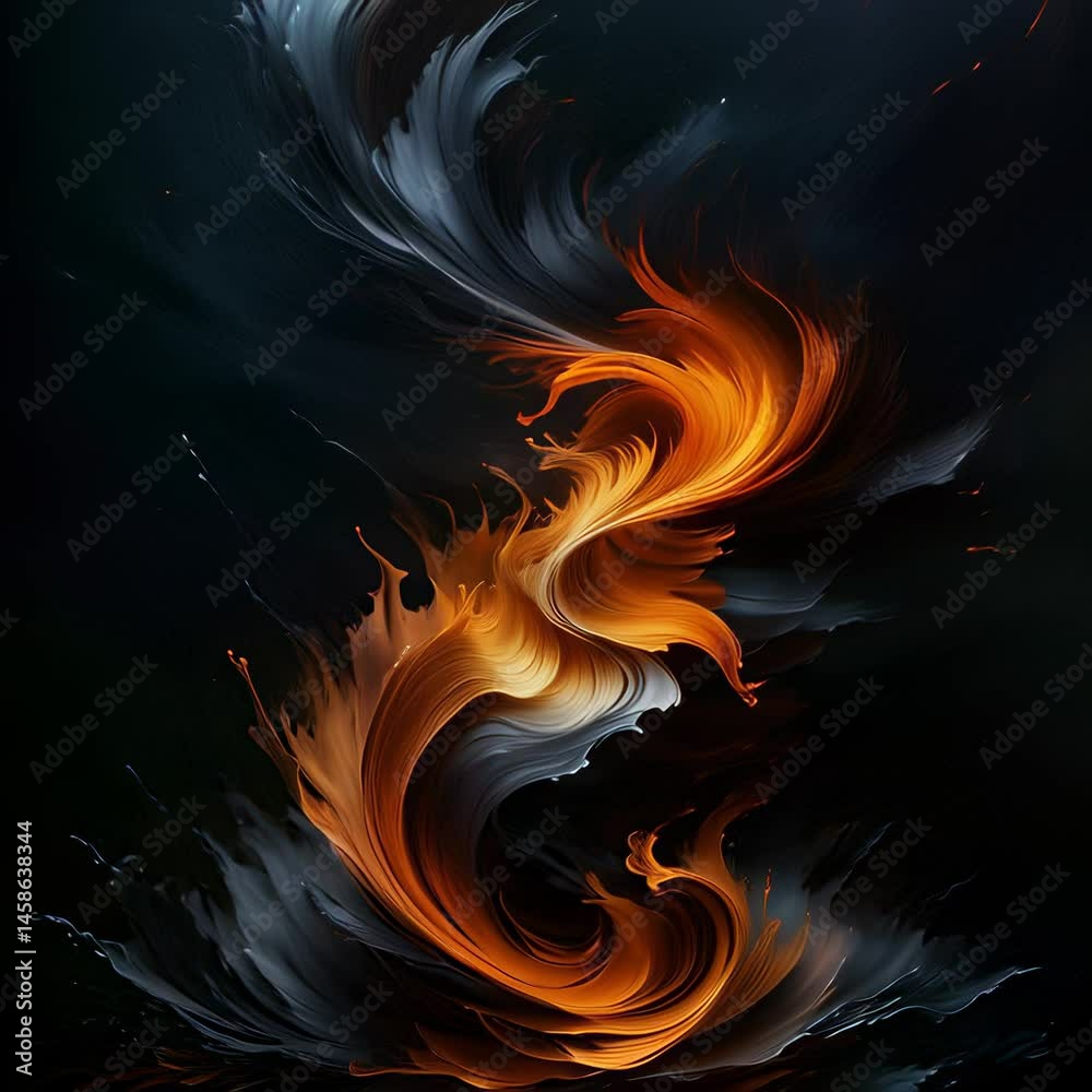 Animation Abstraite de Flammes – Fond Dynamique de Feu pour Motion Design, Effets Visuels et Créations Artistiques